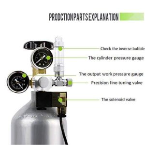 Mufan Dual Gauge CO₂ Regulator with Solenoid and Bubble Counter - Gallery Image