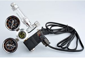 Mufan Dual Gauge CO₂ Regulator with Solenoid and Bubble Counter - Gallery Image