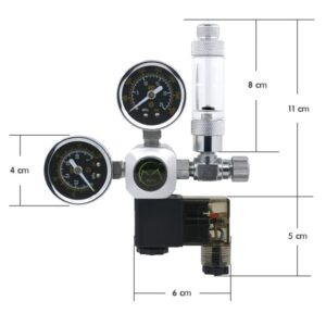 Mufan Dual Gauge CO₂ Regulator with Solenoid and Bubble Counter - Gallery Image