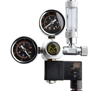 Mufan Dual Gauge CO₂ Regulator with Solenoid and Bubble Counter