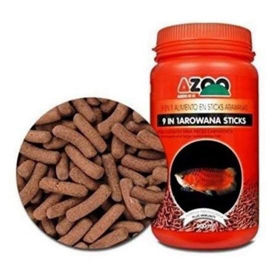 Azoo 9 in 1 Arowana Food Sticks | 900ml | Premium Floating Pellets for Arowana Fish