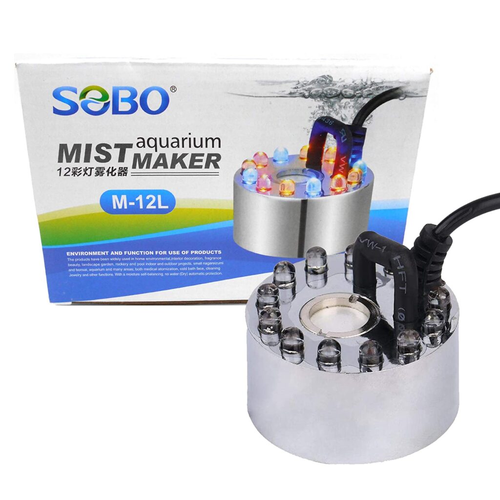 Sobo M-12L Aquarium Mist Maker with Multicolours LED